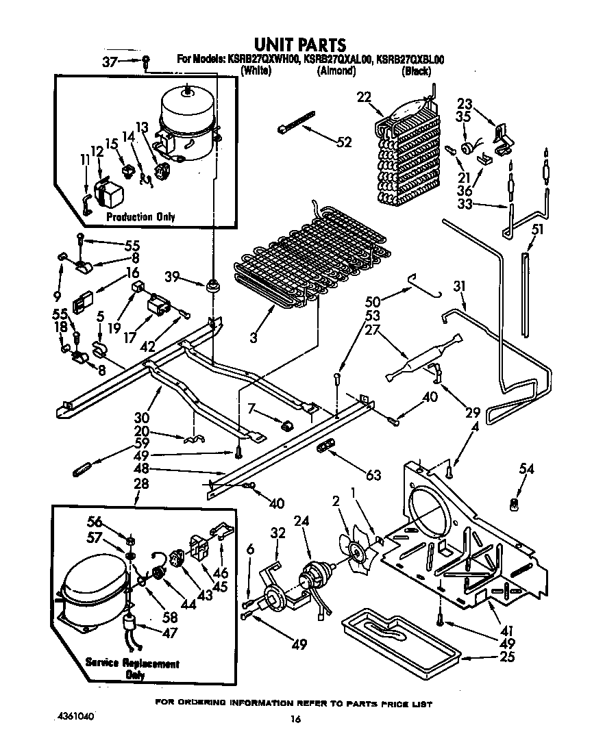 KitchenAid KSRB27QXWH00 unit diagram