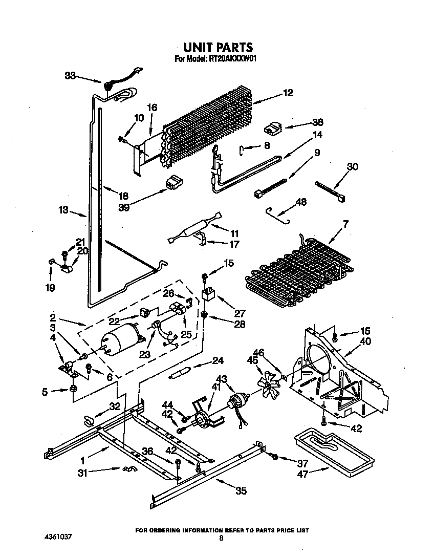 Roper RT20AKXXW01 unit diagram