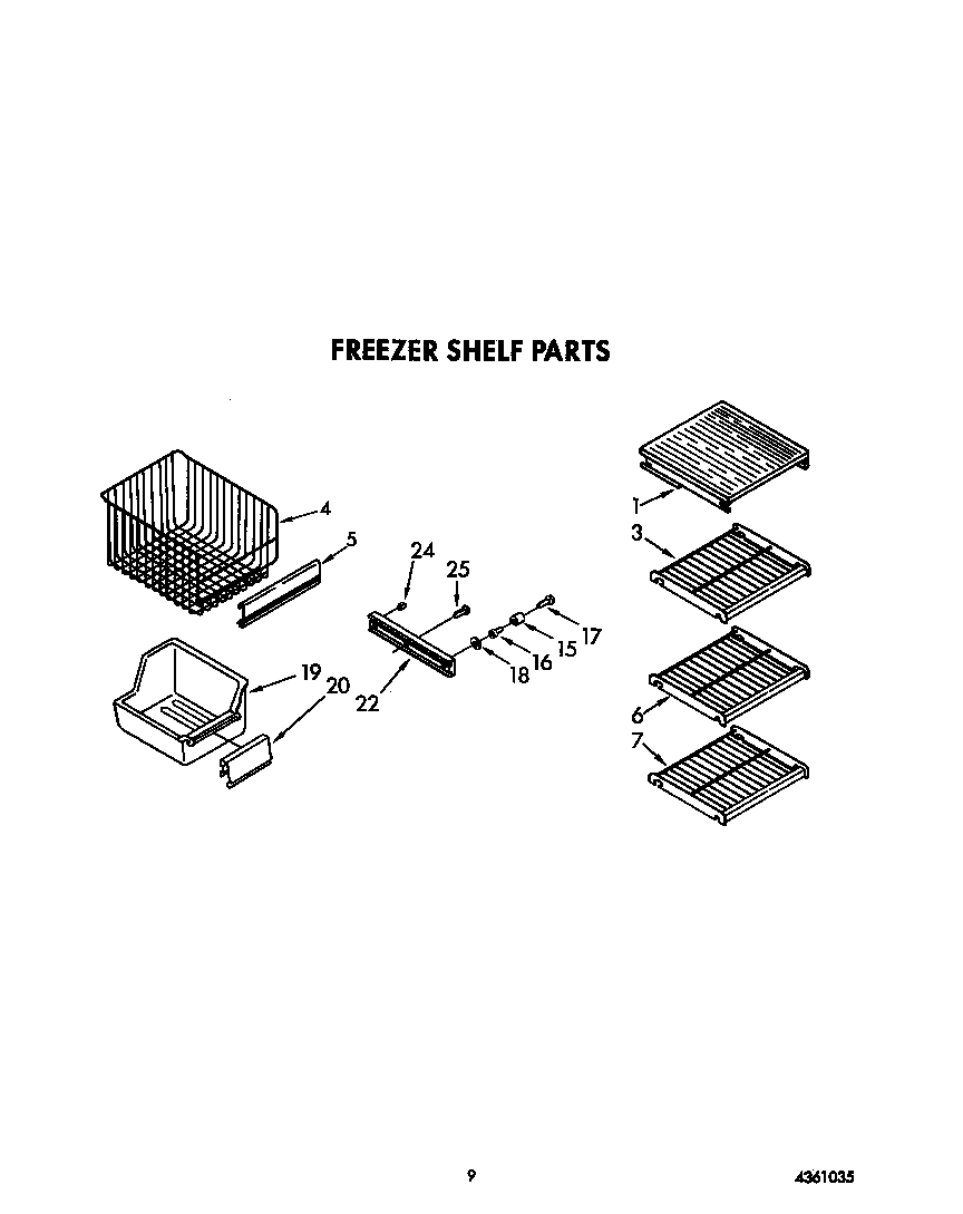 KitchenAid KSSS48MWX00 freezer shelf diagram