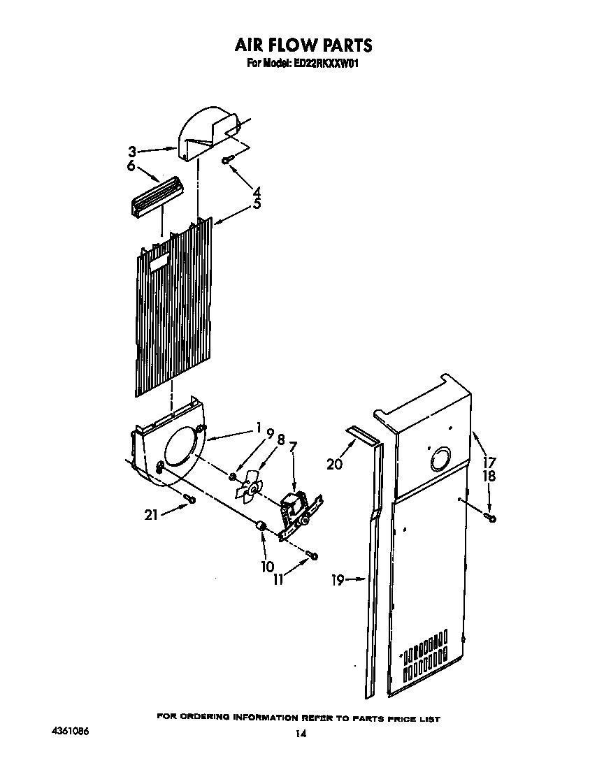 Whirlpool ED22RKXXW01 air flow diagram