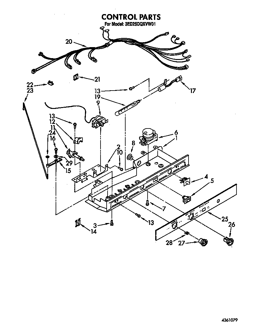 Whirlpool 3ED25DQXVW01 control diagram