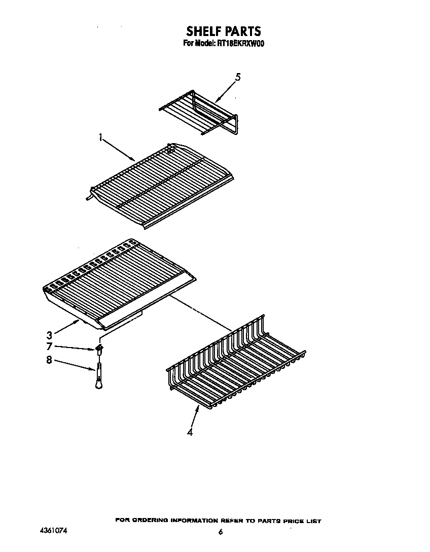 Roper RT18EKRXW00 shelf diagram