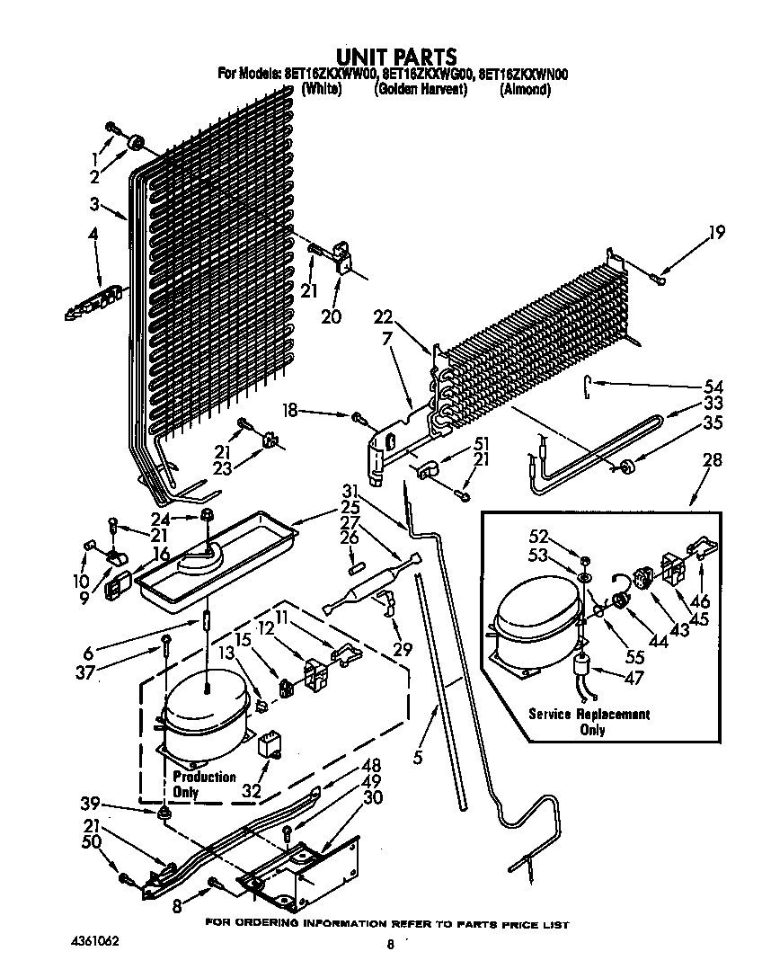 Whirlpool 8ET16ZKXWW00 unit diagram