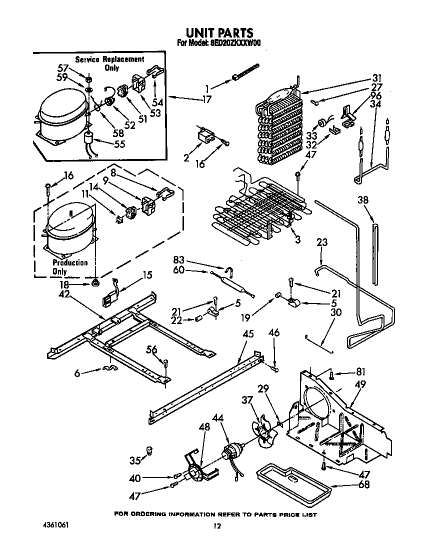 Whirlpool 8ED20ZKXXW00 unit diagram
