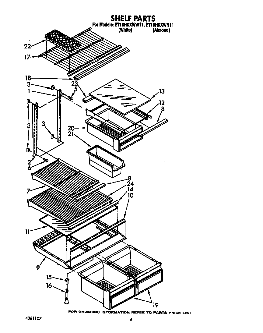 Whirlpool ET18HKXWW11 shelf diagram