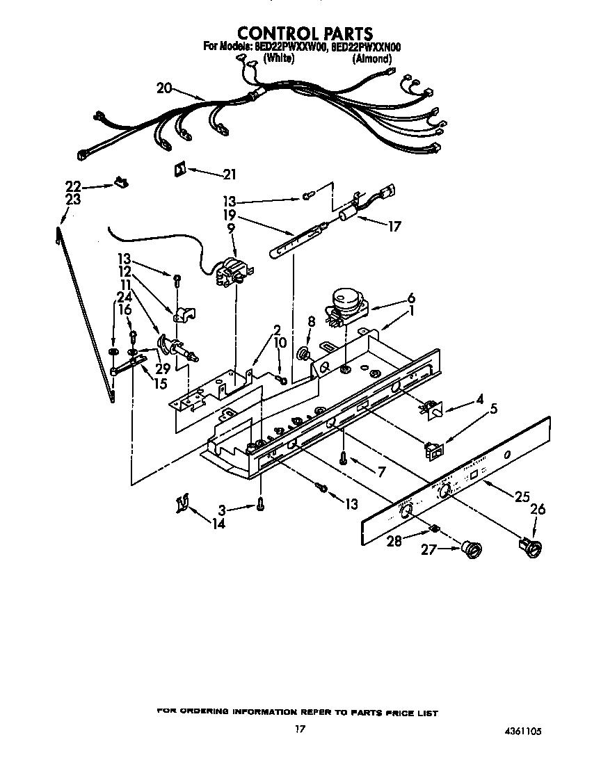 Whirlpool 8ED22PWXXW00 control diagram