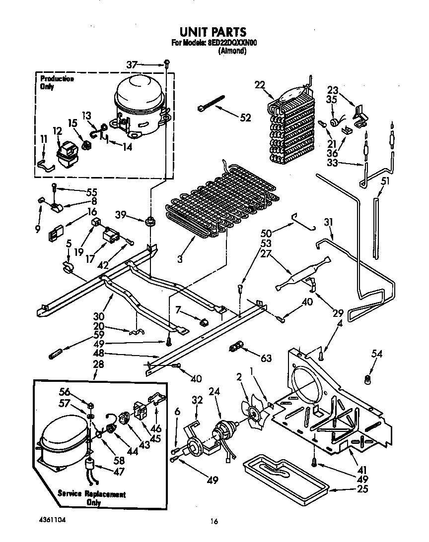 Whirlpool 8ED22DQXXN00 unit diagram