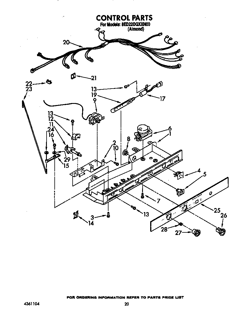 Whirlpool 8ED22DQXXN00 control diagram