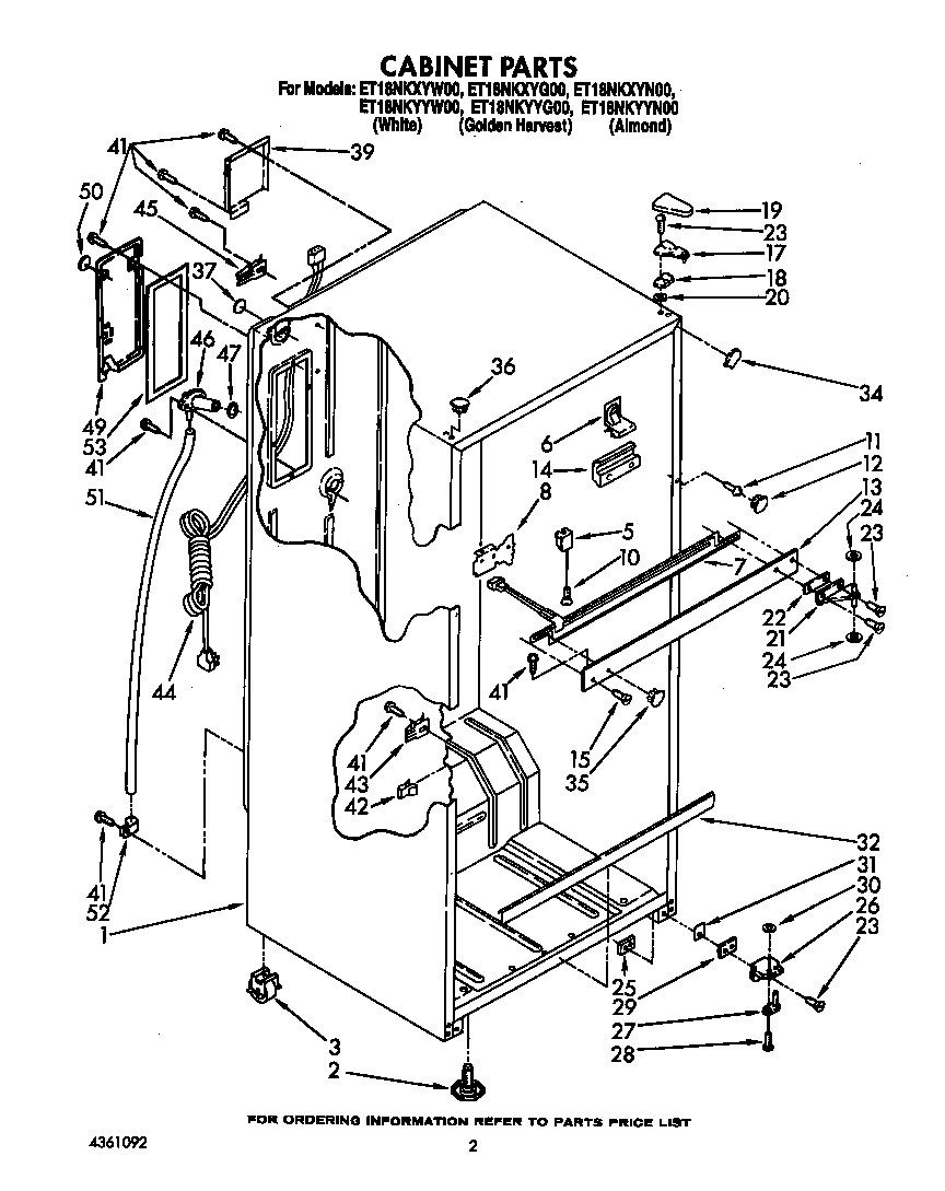 Whirlpool ET18NKYYW00 cabinet diagram
