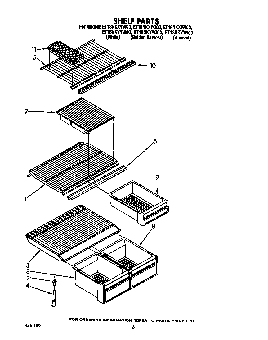 Whirlpool ET18NKYYW00 shelf diagram