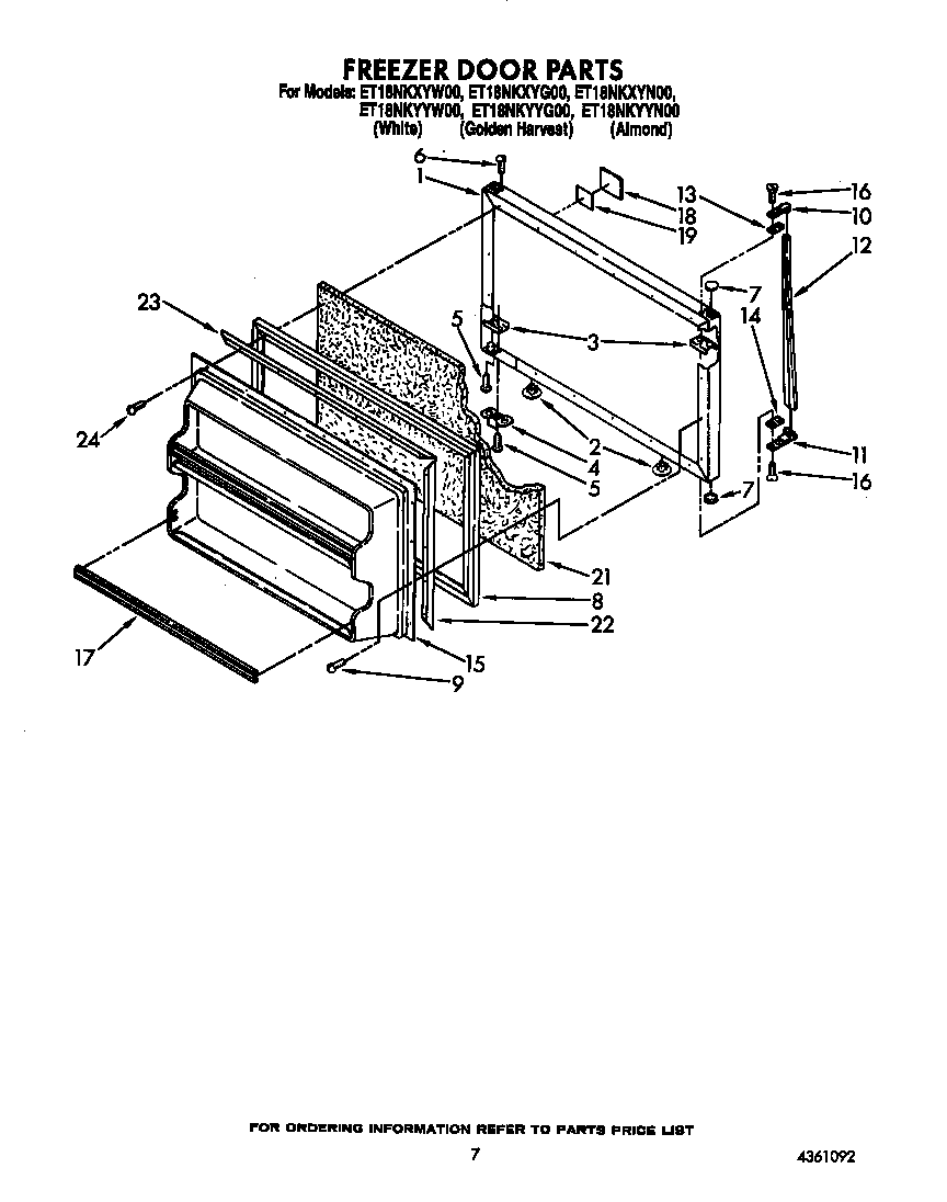 Whirlpool ET18NKYYW00 freezer door diagram