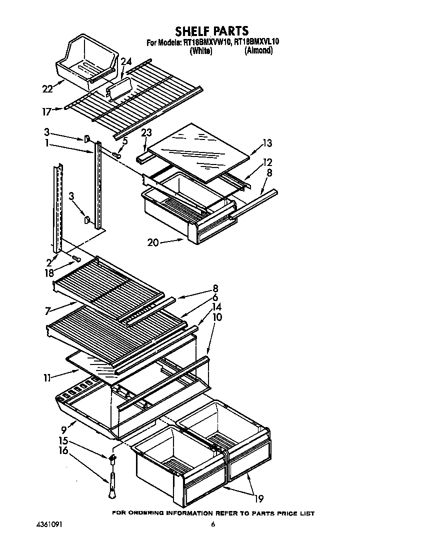 Roper RT18BMXVW10 shelf diagram