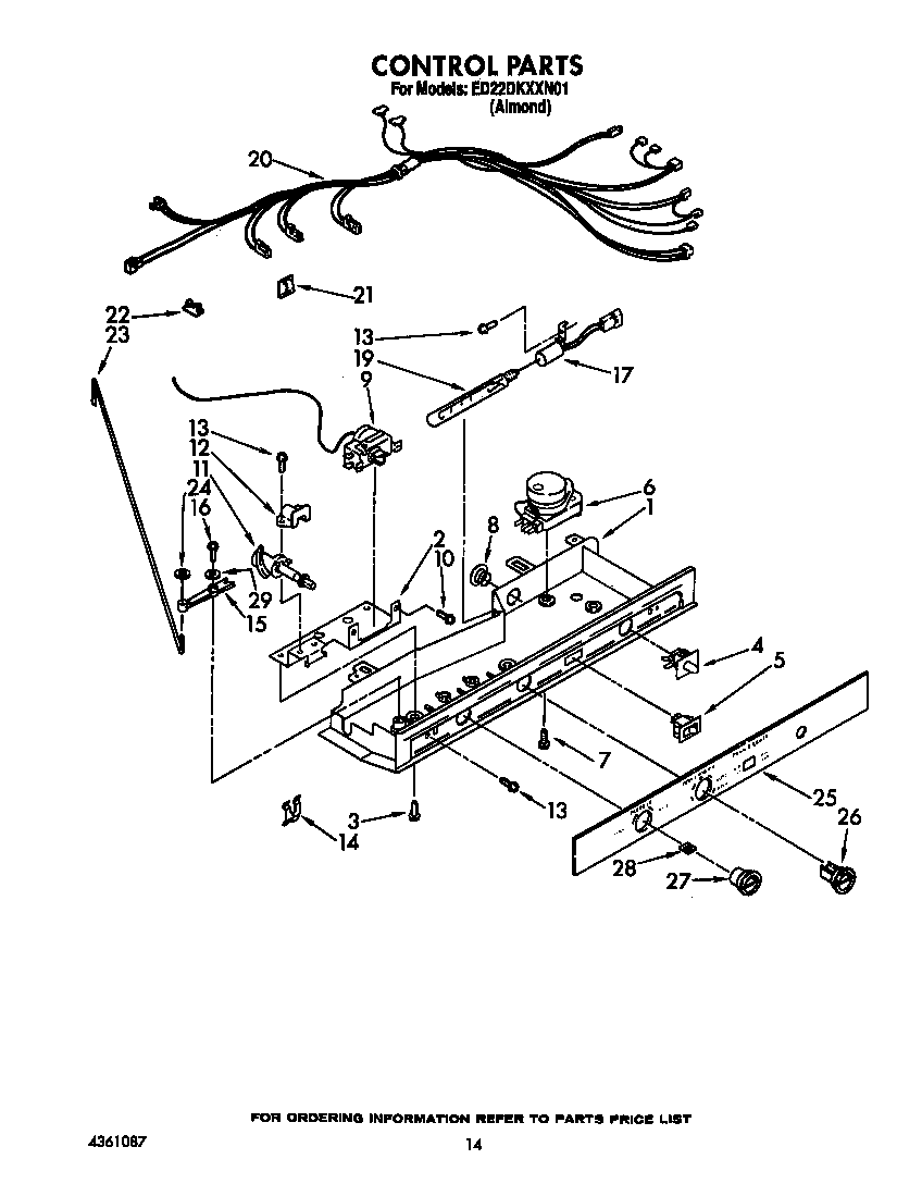 Whirlpool ED22DKXXW01 control diagram