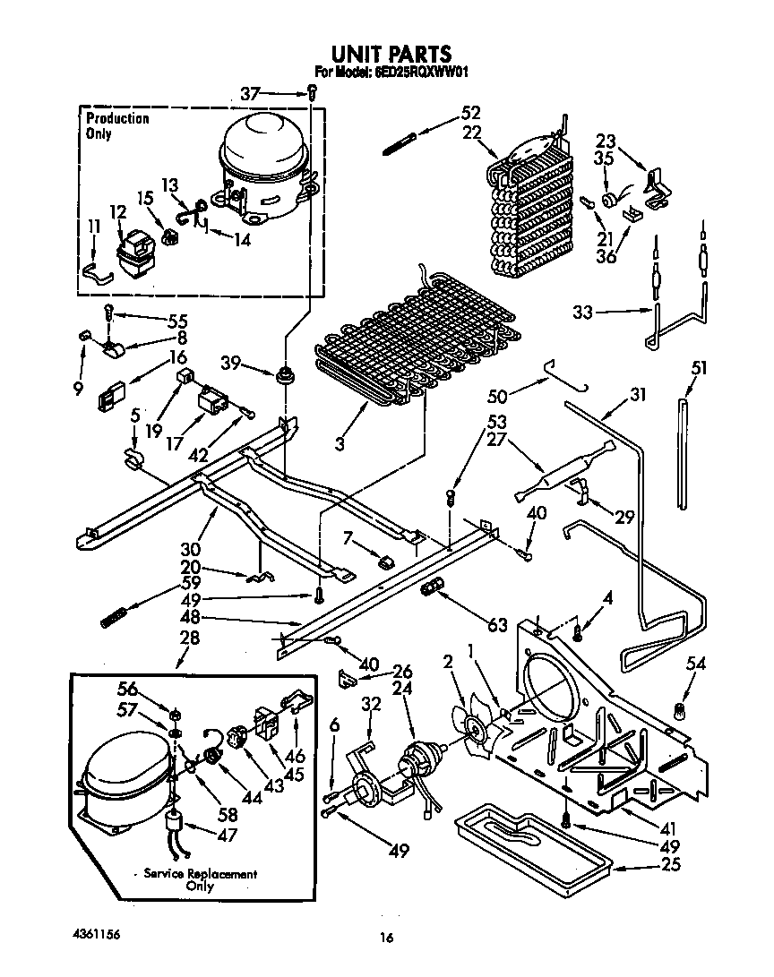 Whirlpool 6ED25RQXWW01 unit diagram