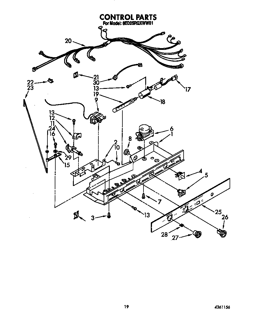 Whirlpool 6ED25RQXWW01 control diagram