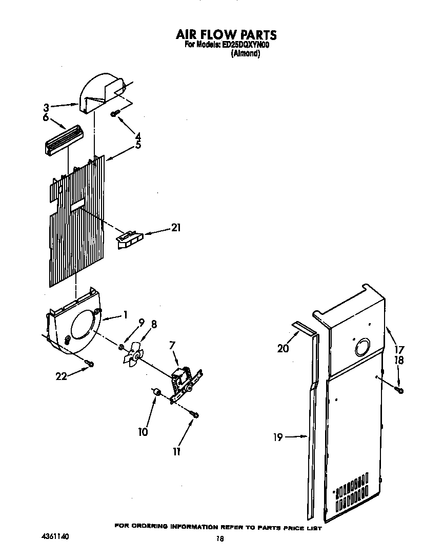 Whirlpool ED25DQXYW00 air flow diagram