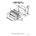 Roper RT18BKXXW00 freezer door diagram