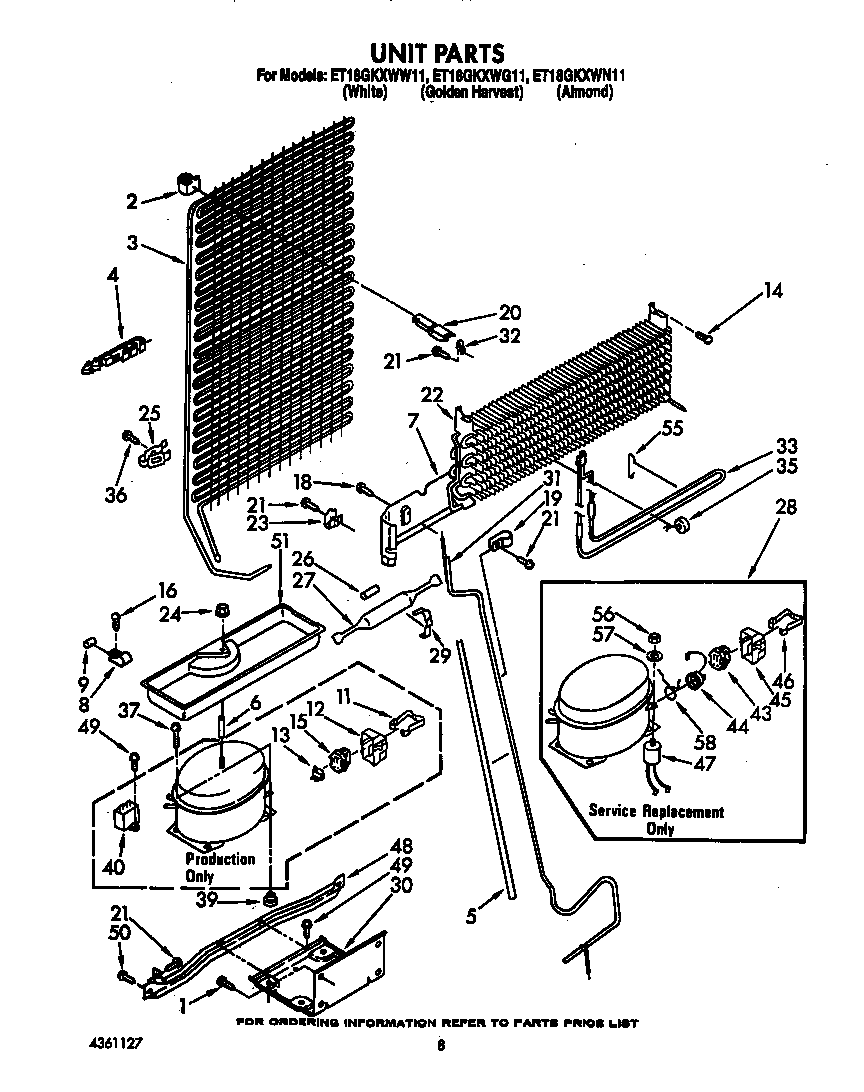 Whirlpool ET18GKXWW11 unit diagram