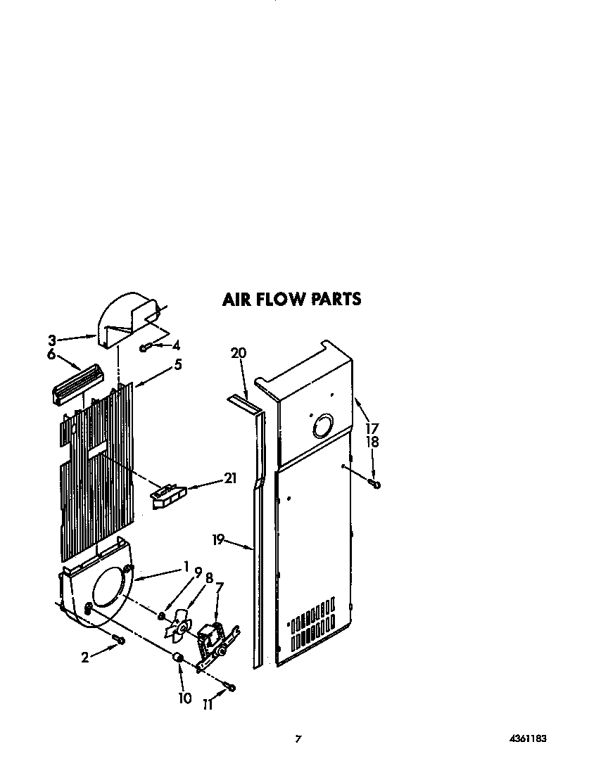Whirlpool ED25PQXYW00 air flow diagram