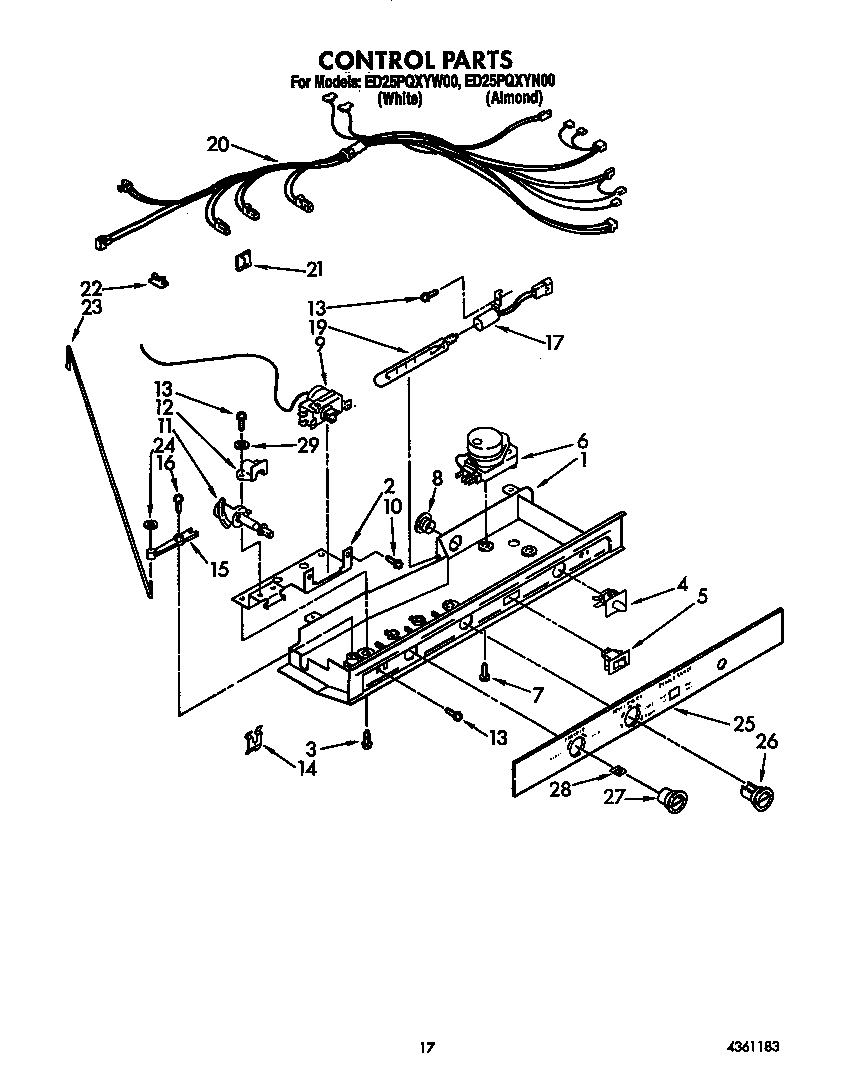 Whirlpool ED25PQXYW00 control diagram