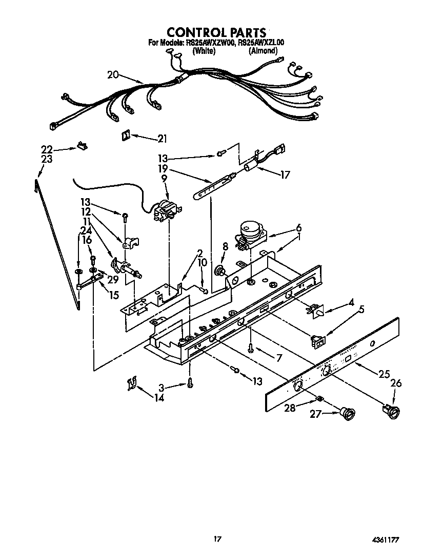 Roper RS25AWXZW00 control diagram