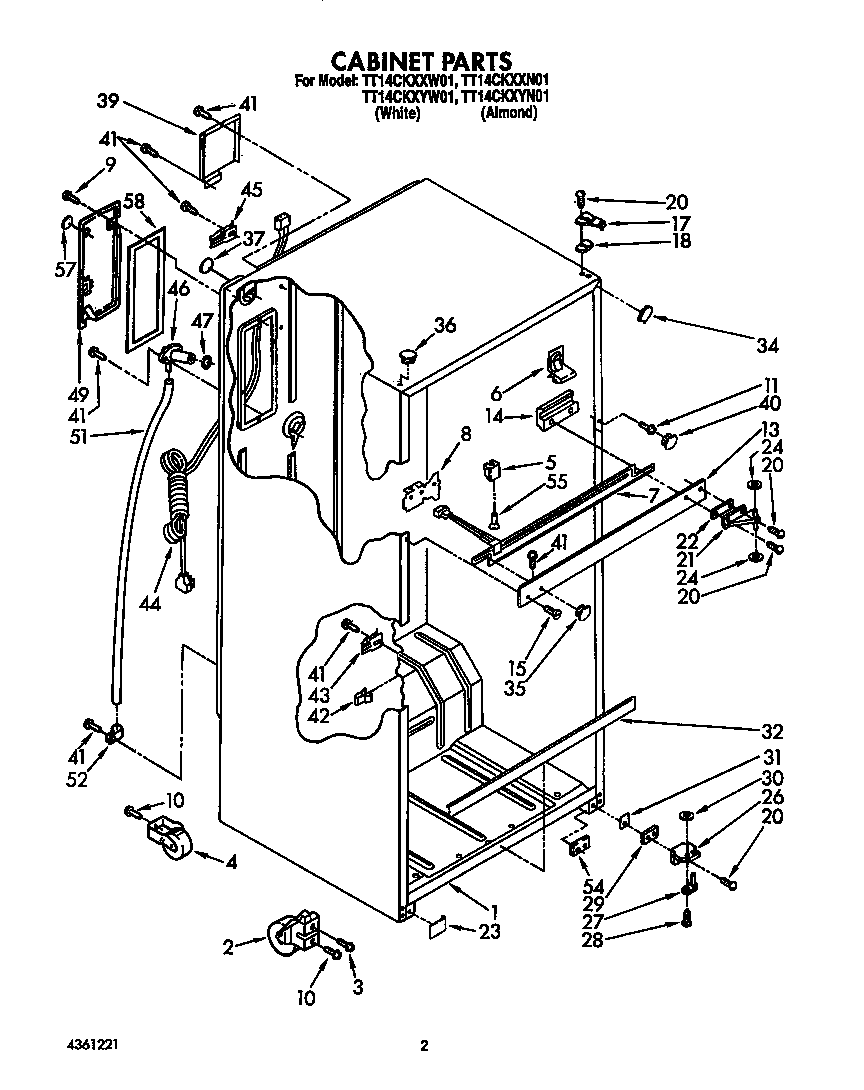 Estate TT14CKXXW01 cabinet diagram
