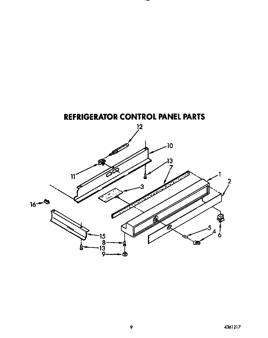 KitchenAid KSSS42MWX01 refrigerator control panel diagram