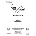 Whirlpool ET22DKXZN00 front cover diagram