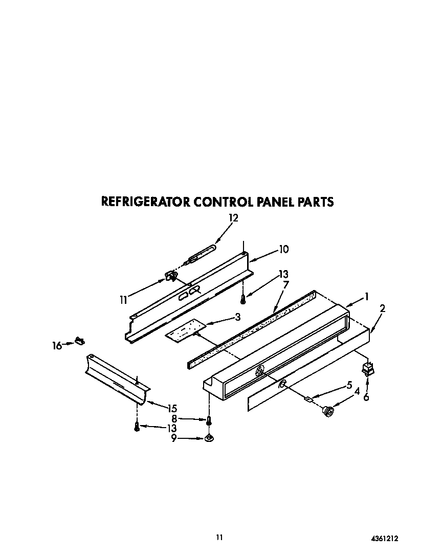 KitchenAid KSSS48MWX01 refrigerator control panel diagram