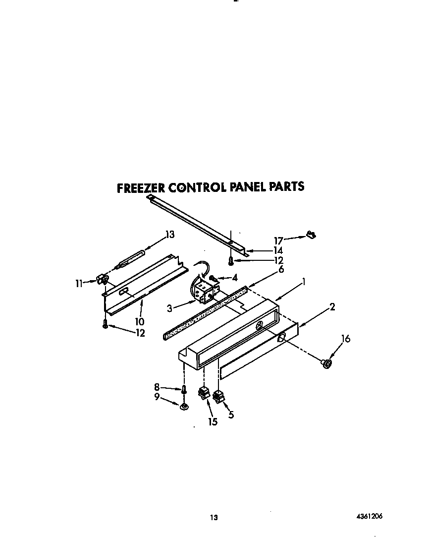 KitchenAid KSSS48DYW00 freezer control panel diagram