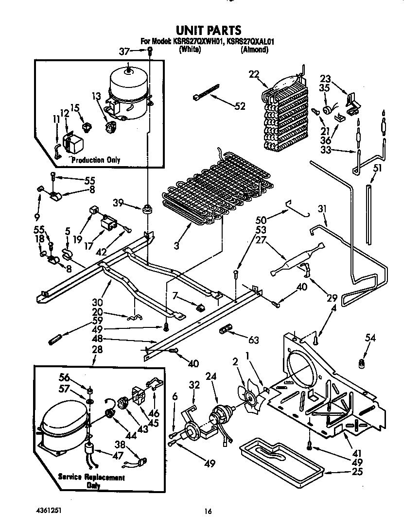 KitchenAid KSRS27QXWH01 unit diagram