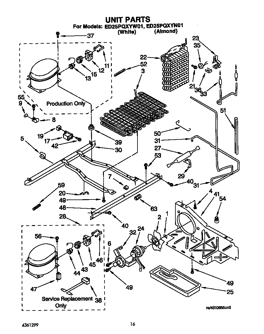 Whirlpool ED25PQXYW01 unit diagram