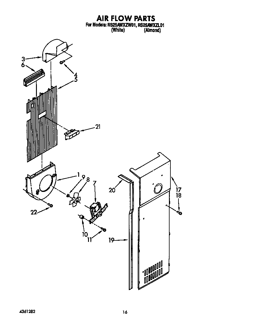 Whirlpool RS25AWXZW01 air flow diagram