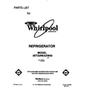 Whirlpool 3ET22RKXZW00 front cover diagram