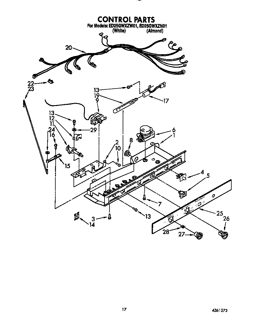 Whirlpool ED25GWXZW01 control diagram
