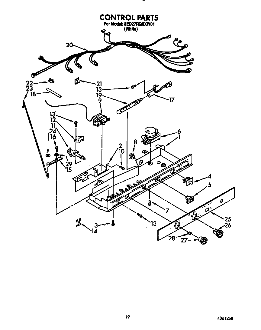 Whirlpool 8ED27RQXXW01 control diagram