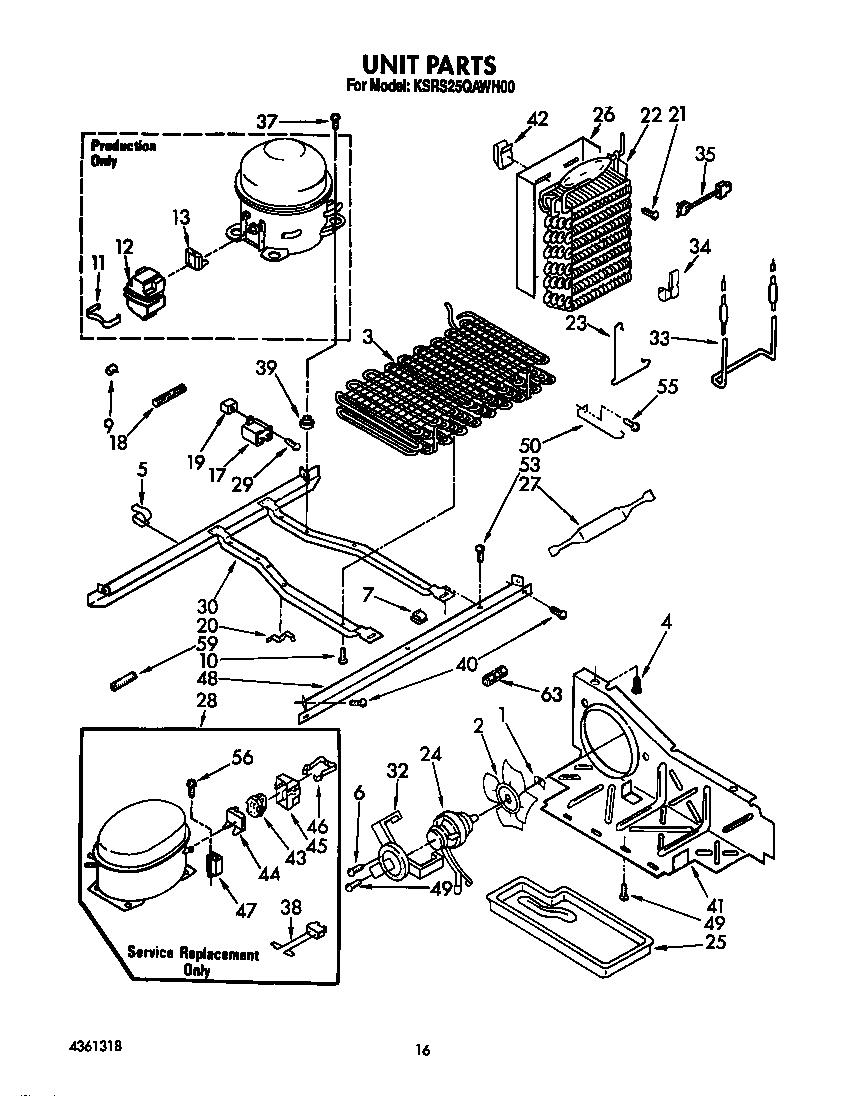 KitchenAid KSRS25QAWH00 unit diagram