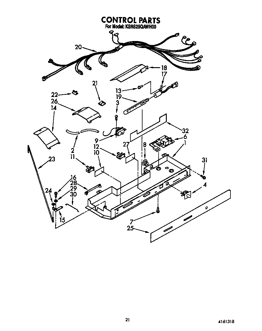KitchenAid KSRS25QAWH00 control diagram