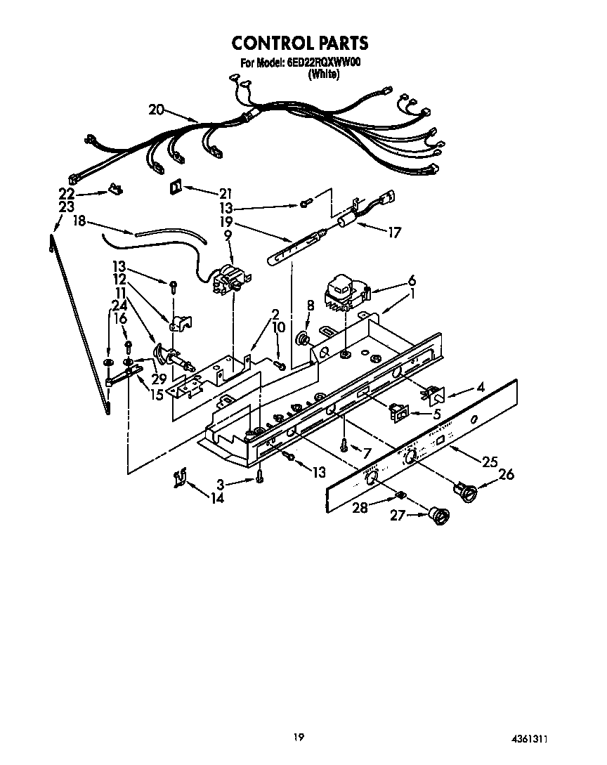 Whirlpool 6ED22RQXWW00 control diagram