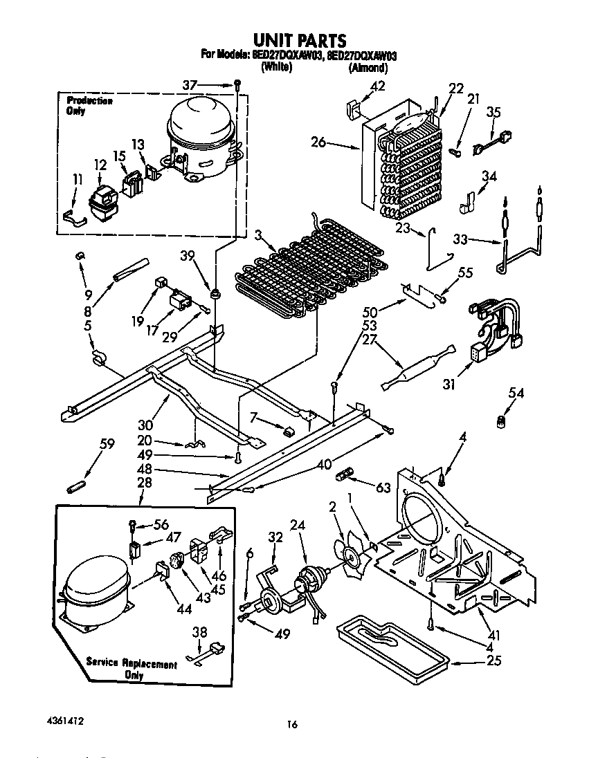 Whirlpool 8ED27DQXAW03 unit diagram
