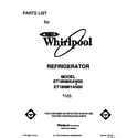 Whirlpool ET18NMYAW00 front cover diagram