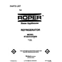 Roper RT20CKXAW00 front cover diagram