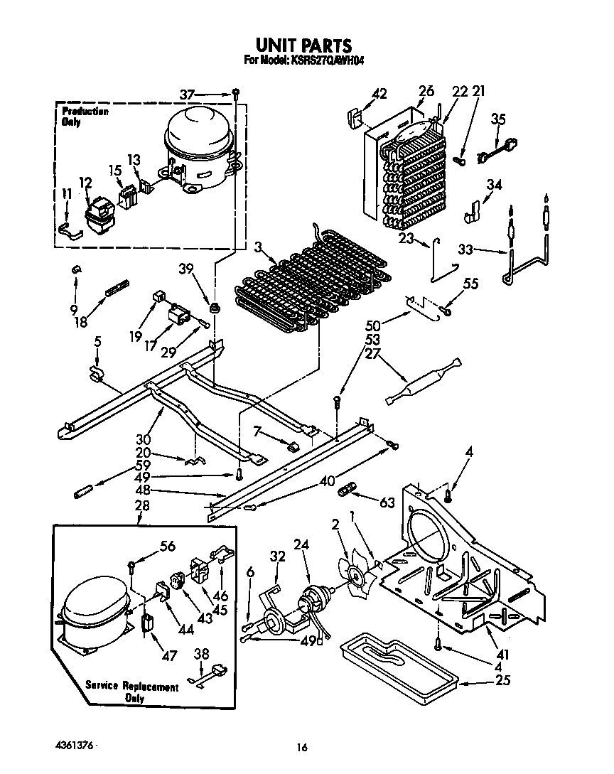 KitchenAid KSRS27QAWH04 unit diagram