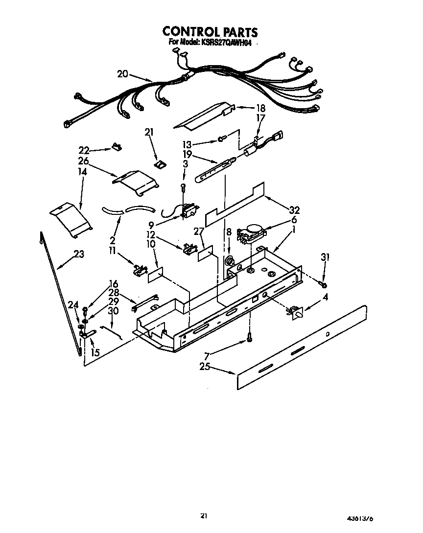 KitchenAid KSRS27QAWH04 control diagram