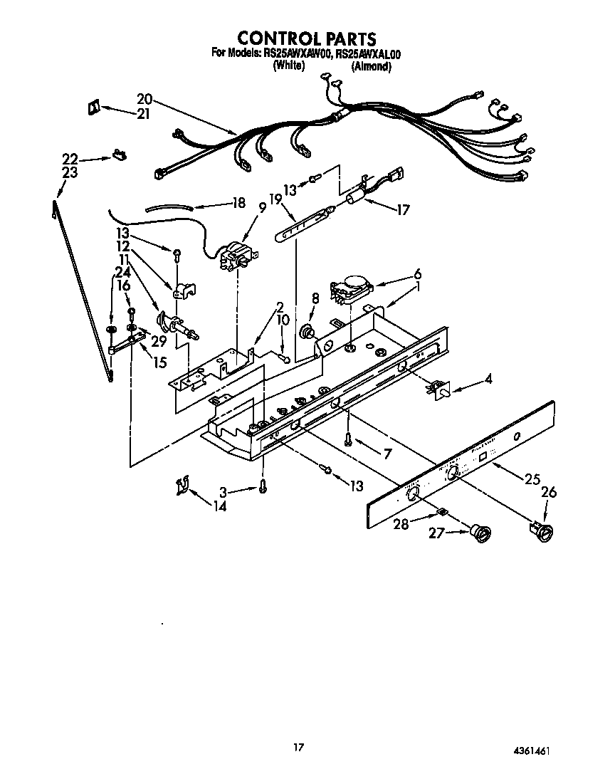 Roper RS25AWXAW00 control diagram
