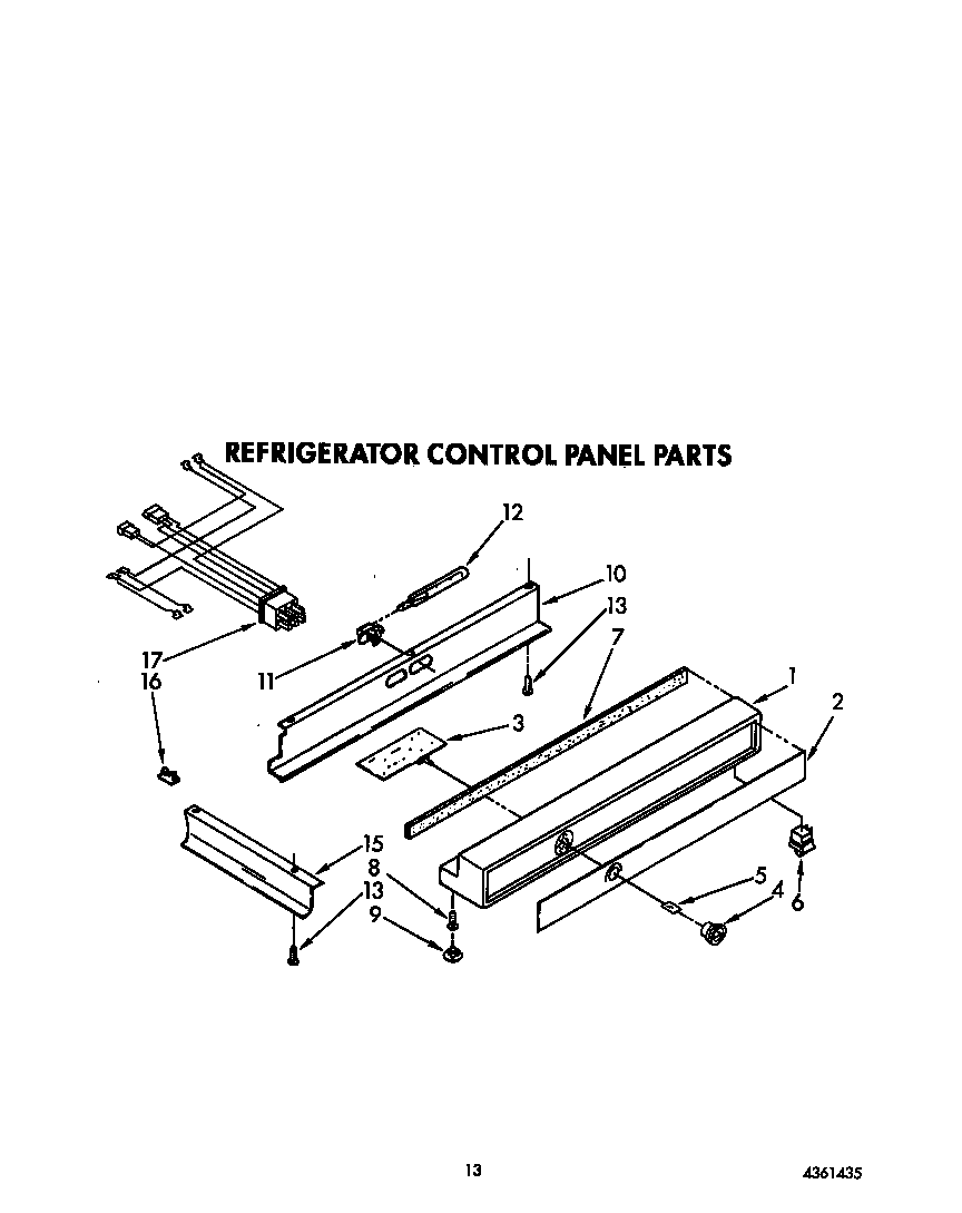 KitchenAid KSSS48DAW00 refrigerator control panel diagram