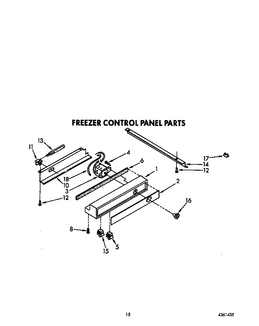 KitchenAid KSSS48DAW00 freezer control panel diagram