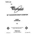 Whirlpool SC8900EXW0 front cover diagram