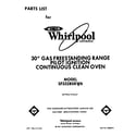 Whirlpool SF332BSRW6 front cover diagram