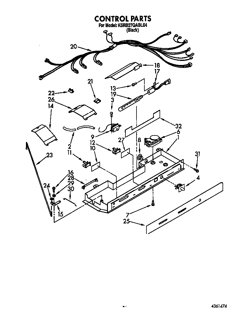 KitchenAid KSRB27QABL04 control diagram